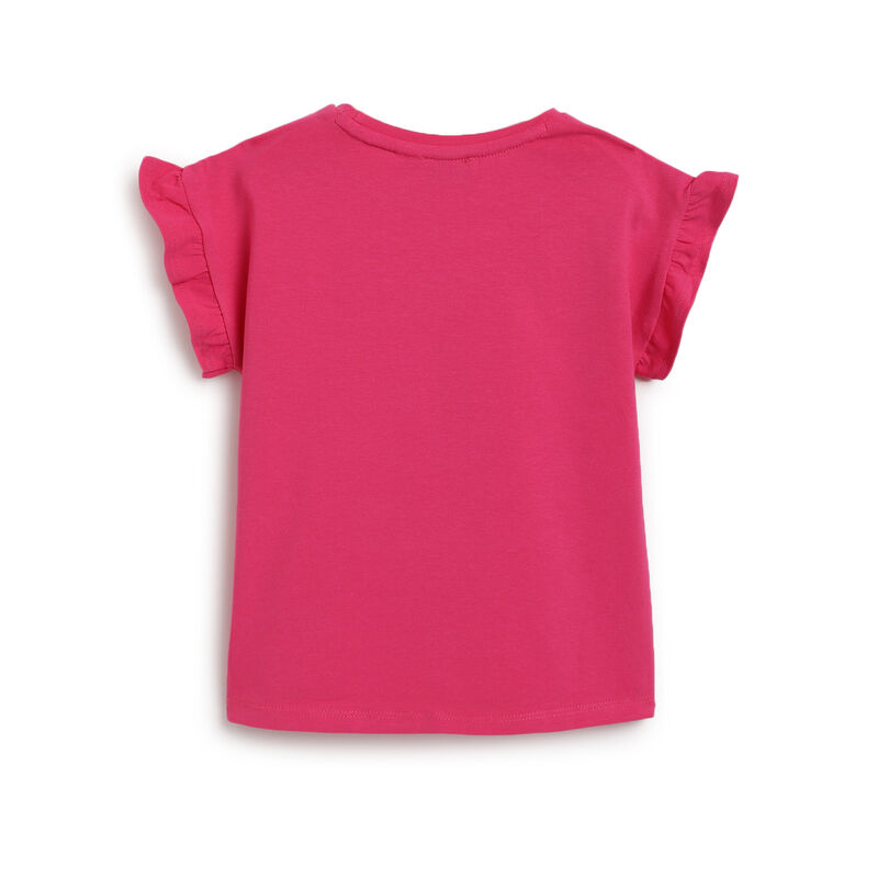 Girls Multicolor Printed T-shirt (Pack of 3) image number 5